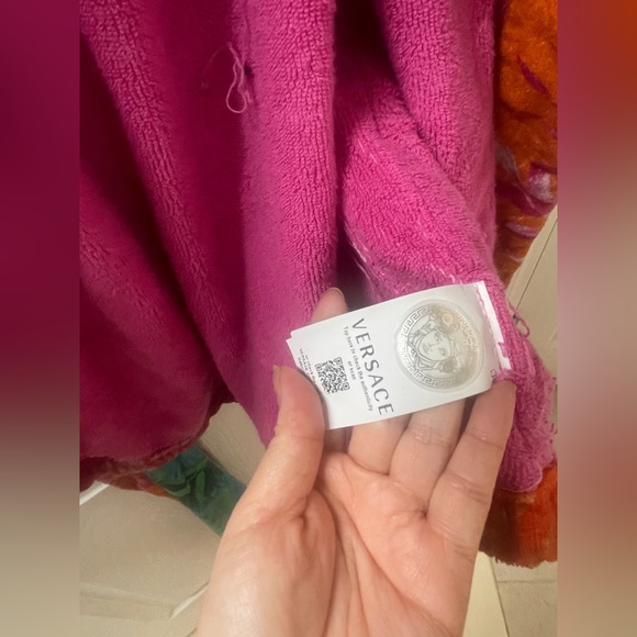 Versace Terry Short Robe Large - Picture 5 of 9